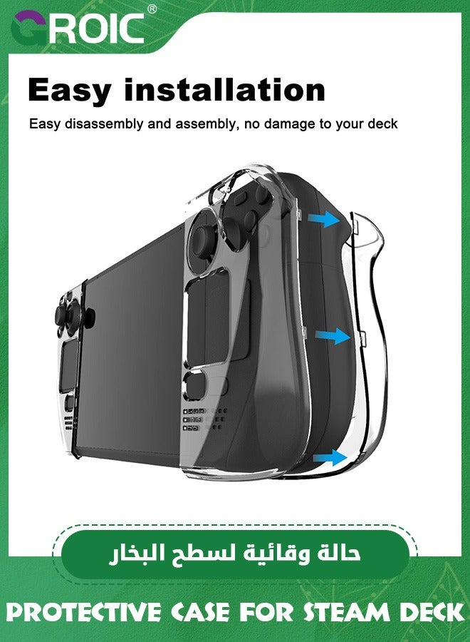 GROIC Clear Protective Case for Steam Deck, Full Protection Steam Deck PC Hard Cover, Anti- Scratch Game Console Case Cover Compatible with Steam Deck - Image 4