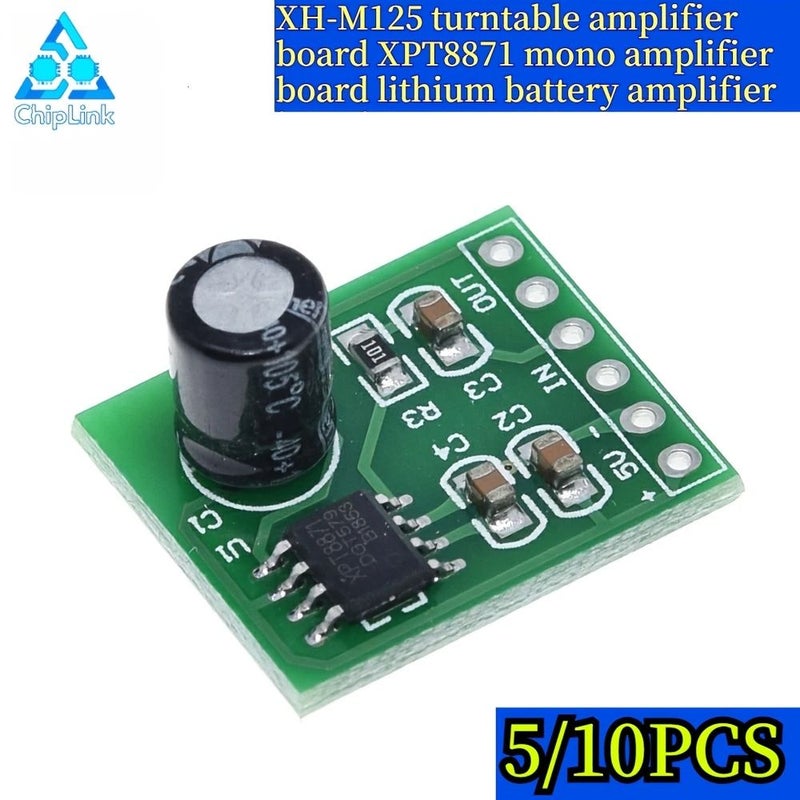 Mini XH M125 XPT8871 Mono Stereo Lithium Battery Power Amplifier Module Board Audio Output Input 6W Sing Machine Module 3V 5V 5W 10pcs - Image 1