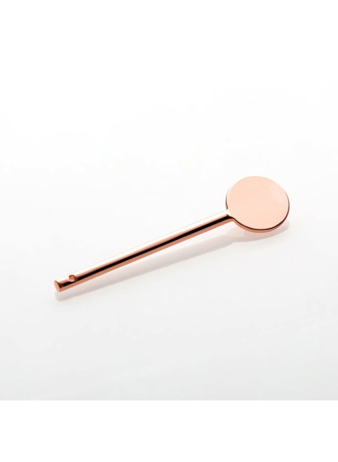 lasenersm 3Pcs Round Metal Cosmetic Spoon Spatulas Makeup Spatula Eye Cream Spoon Beauty Scoop Mini Spoon Makeup Beauty Spoons Mini Cosmetic Skincare Spatula for Home Salon, Gold, Silver, Rose-Gold - Image 5