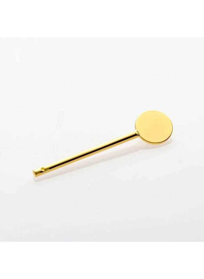 lasenersm 3Pcs Round Metal Cosmetic Spoon Spatulas Makeup Spatula Eye Cream Spoon Beauty Scoop Mini Spoon Makeup Beauty Spoons Mini Cosmetic Skincare Spatula for Home Salon, Gold, Silver, Rose-Gold - Image 4