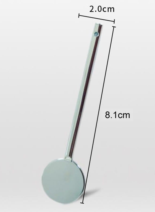 lasenersm 3Pcs Round Metal Cosmetic Spoon Spatulas Makeup Spatula Eye Cream Spoon Beauty Scoop Mini Spoon Makeup Beauty Spoons Mini Cosmetic Skincare Spatula for Home Salon, Gold, Silver, Rose-Gold - Image 3