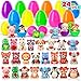 MGparty 24 Pack Prefilled Easter Eggs with Squishy Animal Toys PreFilled Easter Eggs for Easter Egg Hunt Easter Basket Stuffers Non Candy Easter Toys Party Favors for Kids Boys Girls - Image 2