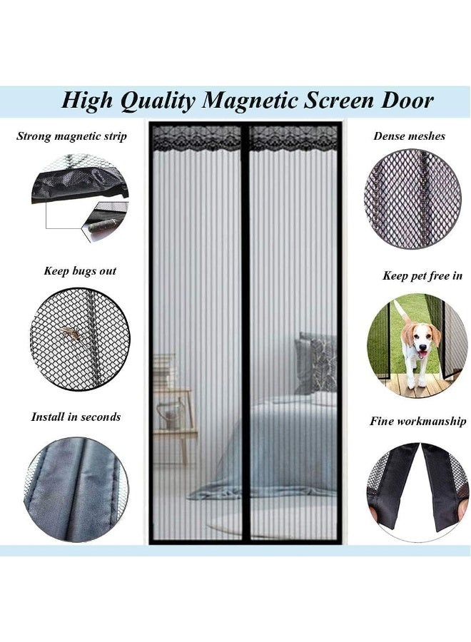 Magic Mesh Hands-Free Screen Net Magnetic Anti Mosquito Bug Home Door Curtain  - Image 3
