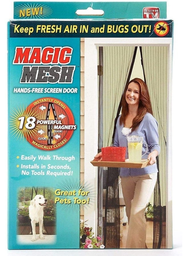 Magic Mesh Hands-Free Screen Net Magnetic Anti Mosquito Bug Home Door Curtain  - Image 1
