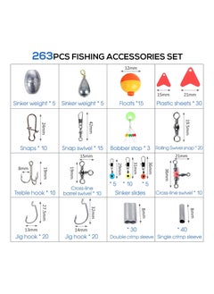 ELIKLIV Saudi Arabia's best-selling fishing essentials set: 263 accessories + multi-functional pliers + corrosion-resistant box, to meet the needs of different waters, enjoy fishing, explore the beauty of nature, and achieve the perfect combination of multi-functional accessories and durable boxes  - Image 3