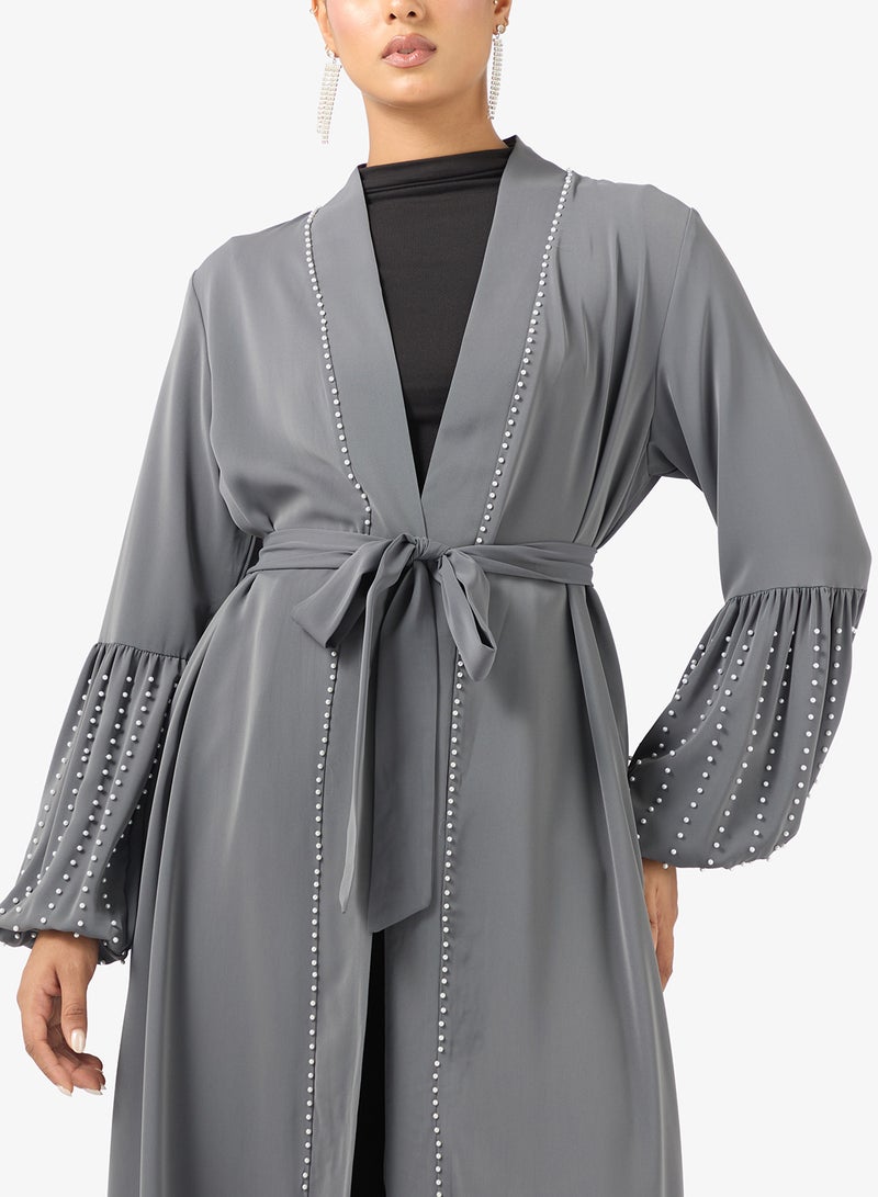 Khizana Abaya With Puff Sleeves - Image 3