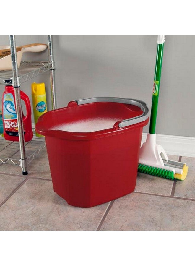 ستيريليت دلو ذو فوهة مزدوجة، وهيكل متين خالي من مادة البسفينول، باللون الأحمر سعة 16 لترًا 11215806 - Image 3