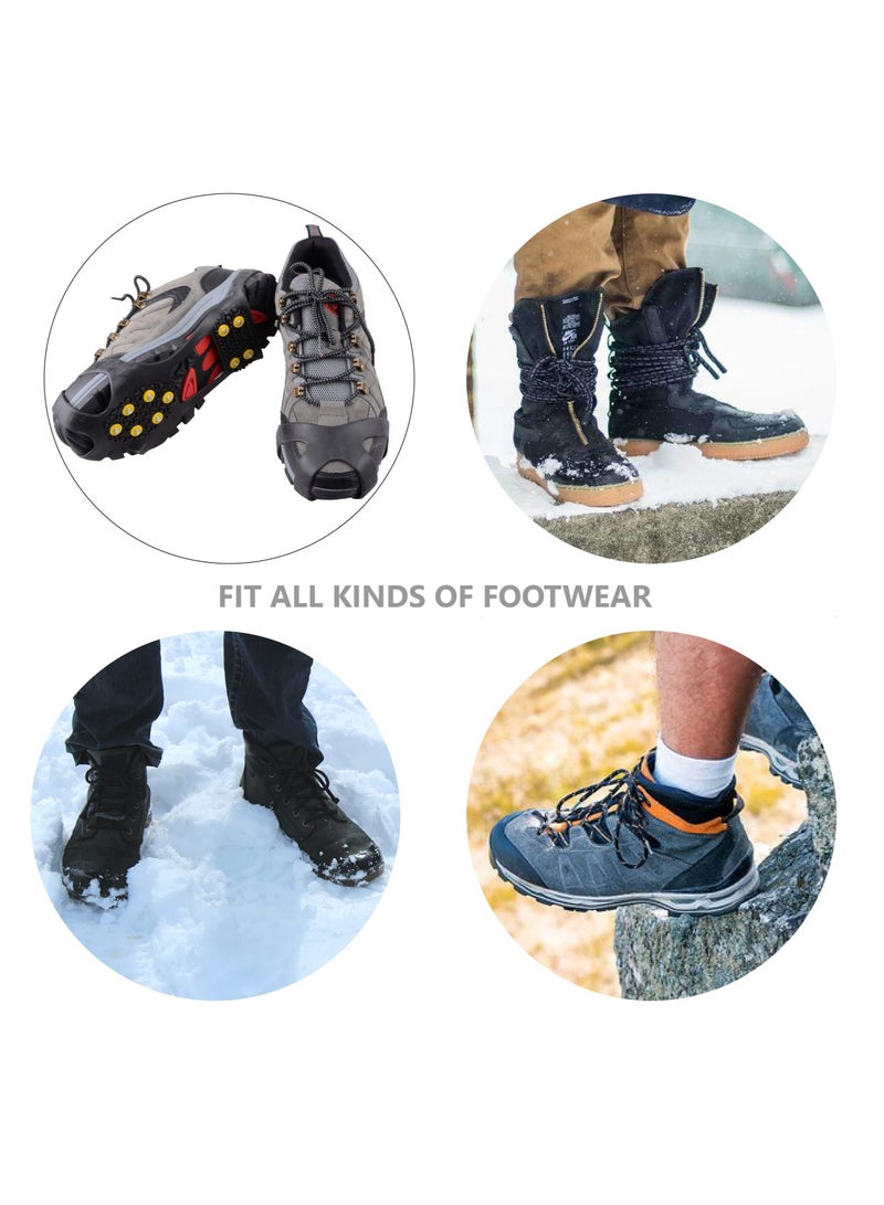 SYOSI Walk Traction Ice Spikes Crampons, with 10 Spikes Snow Grips Crampons Ice Cleats for Hiking Boots and Shoes for Hiking Climbing Fishing Mountaineering Walking for Men Women - Image 5