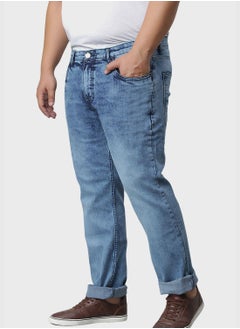 Instafab Plus Jeans with Side Stripes  - Image 2