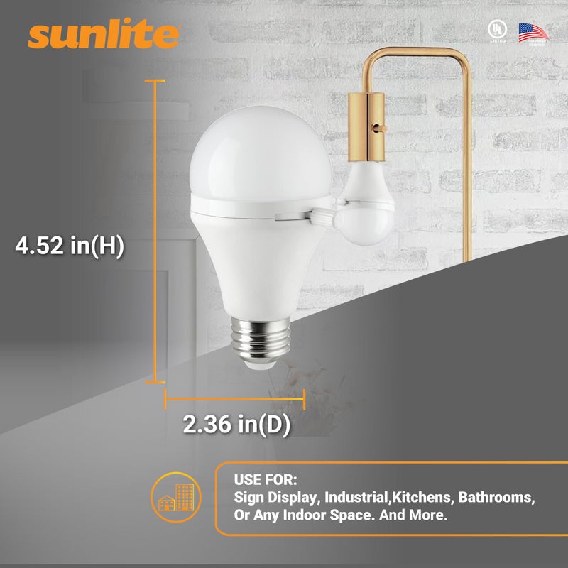 Sunlite ShabBulb, Shabbat Permissible LED Light Bulb, 7 Watt (40 Watt Equivalent) 3000K Warm White - Image 3