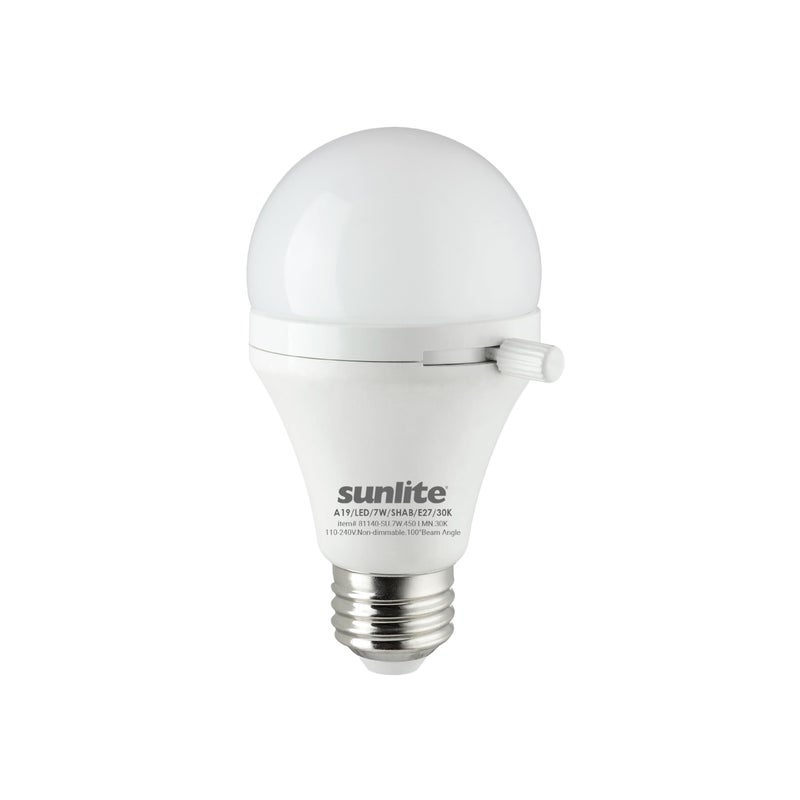 Sunlite ShabBulb, Shabbat Permissible LED Light Bulb, 7 Watt (40 Watt Equivalent) 3000K Warm White - Image 1