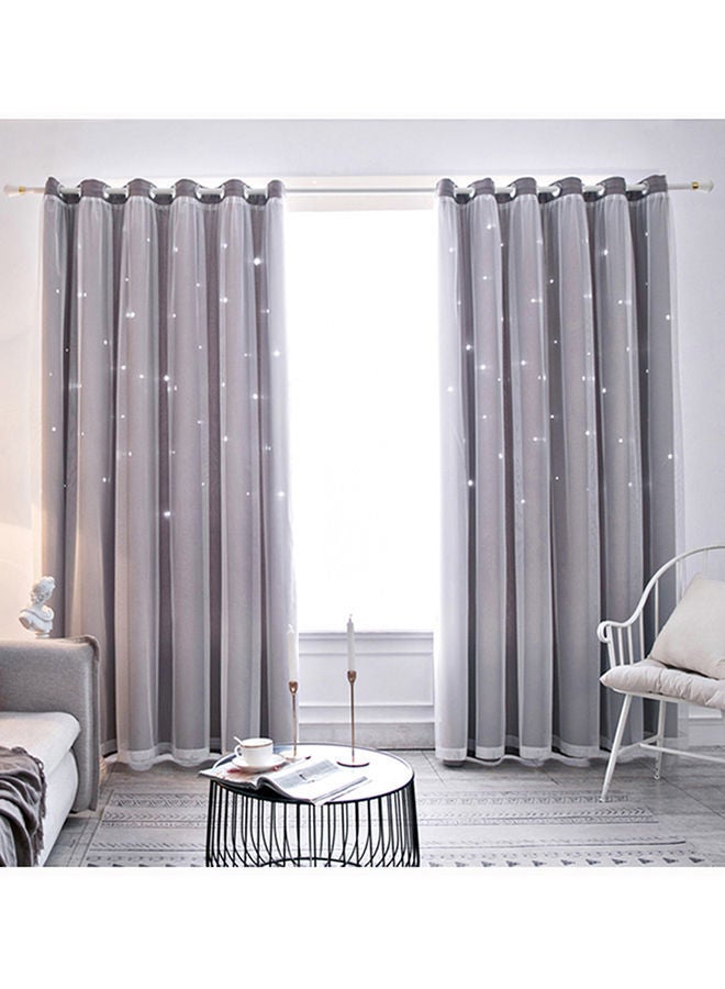 نيبمينينت ستارة للنافذة مزيّنة بتجاويف على شكل نجوم رمادي 35x5x30سنتيمتر - Image 1