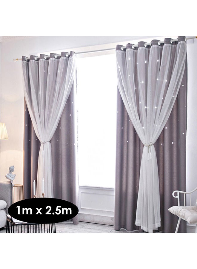 نيبمينينت ستارة للنافذة مزيّنة بتجاويف على شكل نجوم رمادي 35x5x30سنتيمتر - Image 2