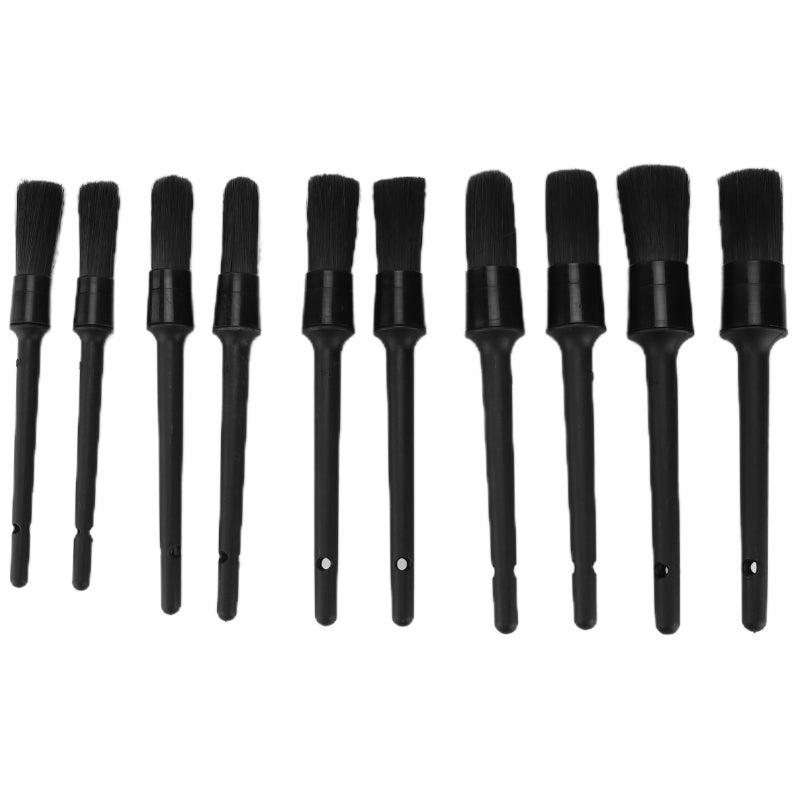 10Pcs Car Detailing Brush Set With 2-Inch Bristles Soft Firm Cleaning Tools - Wet And Dry Use For Auto Interior Exterior Wheels - Image 1