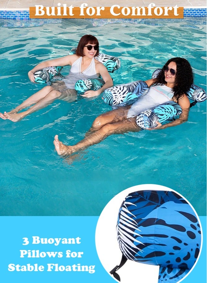 Forthcan Inflatable Pool Float Chair for Adults, Floating Lounger Seat for Swimming Pool, Beach, Lake & Summer Water Party, Portable Pool Floaties Recliner - Image 3