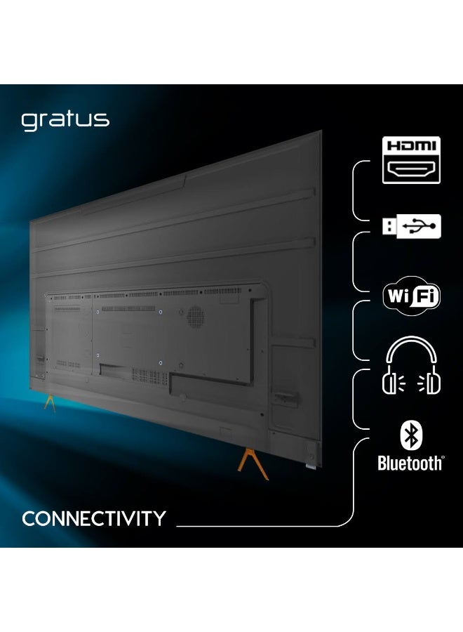 gratus 75-Inch 4K UHD Edgeless Smart LED TV – WebOS with ThinQ AI, Quad-Core Processor, Dolby Audio, Voice Control, Dual HDMI/USB, Frameless Design – Model LT75W4K23H  - Image 2