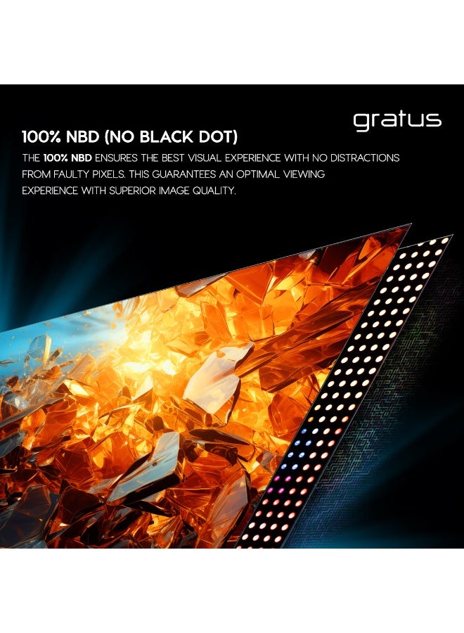gratus 75-Inch 4K UHD Edgeless Smart LED TV – WebOS with ThinQ AI, Quad-Core Processor, Dolby Audio, Voice Control, Dual HDMI/USB, Frameless Design – Model LT75W4K23H  - Image 5