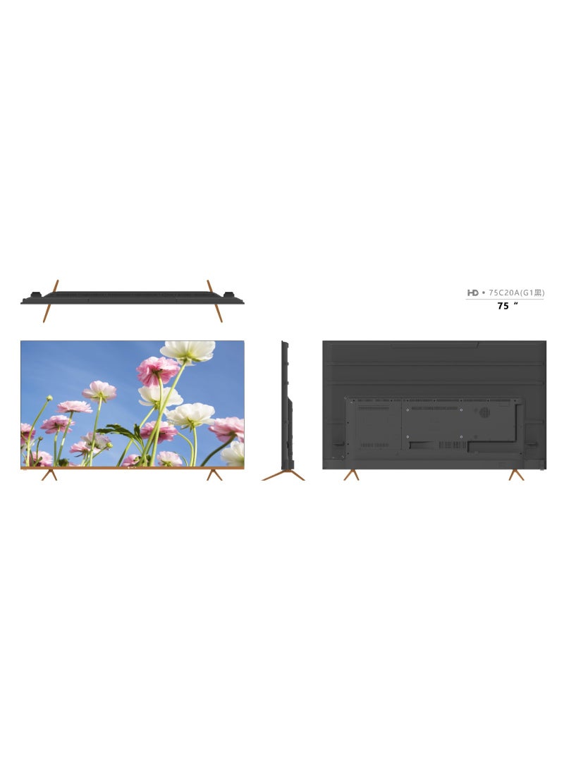 gratus 75-Inch 4K UHD Edgeless Smart LED TV – WebOS with ThinQ AI, Quad-Core Processor, Dolby Audio, Voice Control, Dual HDMI/USB, Frameless Design – Model LT75W4K23H  - Image 3