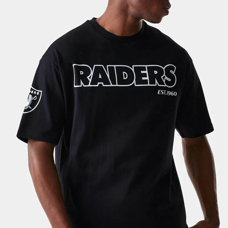 NEW ERA Black Men's NFL Las Vegas Raiders Heritage T-Shirt for Men | Best Price UAE