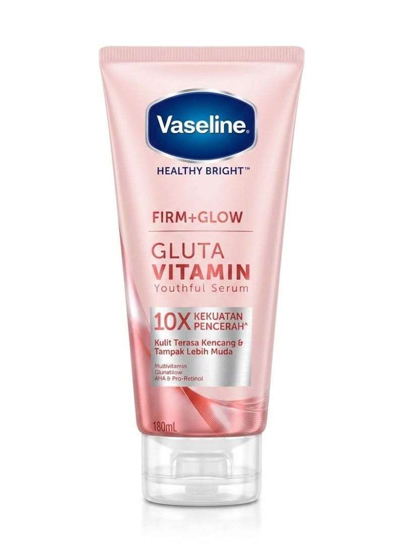 Vaseline Gluta Youth Vitamin Body Serum 10x Brightening Power - 180ml - Image 1