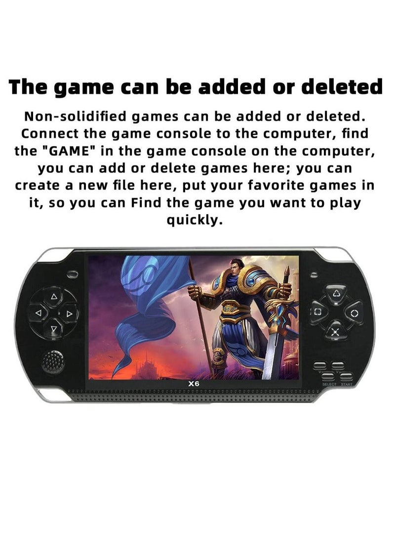 Generic - 4.3 inch 8GB Handheld Game Console - Built-in 1500 Games - Supports Multiple Simulators - X6 Retro Video Game Console - MP3/MP4/Ebook - TV OUT - Portable Game Player - Image 1