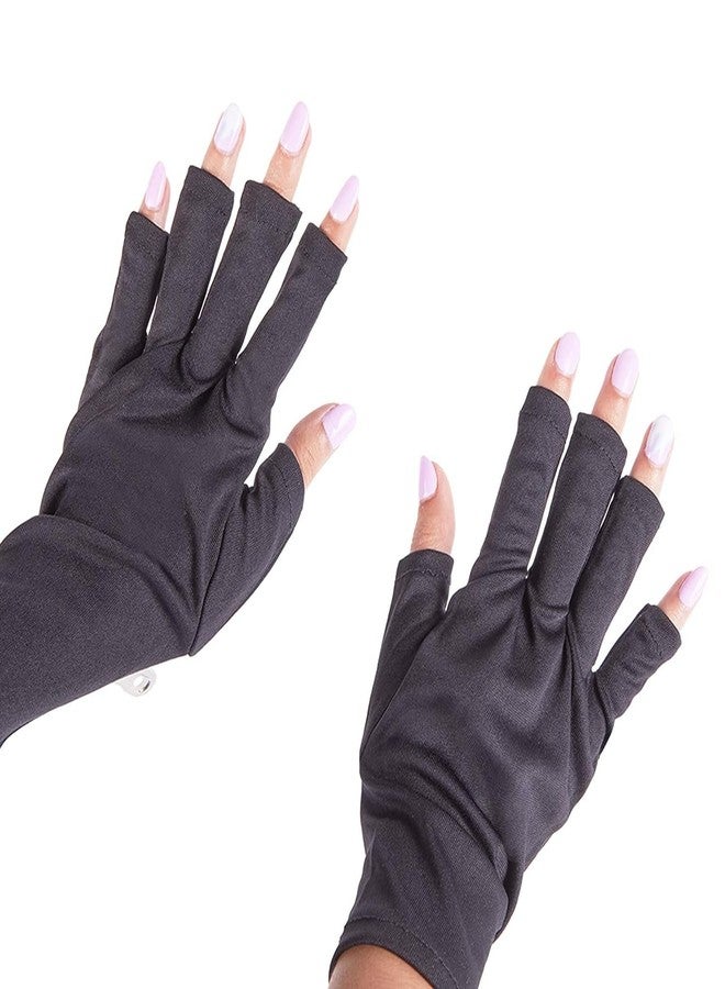 Glamlily Fingerless UV Light Gloves for Gel Manicures, Sun Protection (2 Colors, 2 Pairs) - UV Gloves for Gel Manicures - Image 5