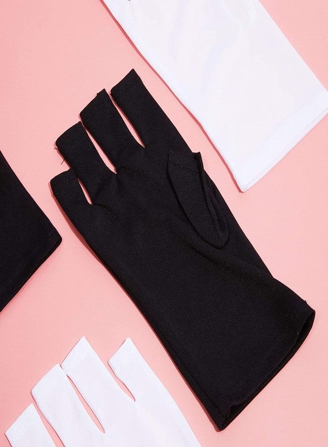 Glamlily Fingerless UV Light Gloves for Gel Manicures, Sun Protection (2 Colors, 2 Pairs) - UV Gloves for Gel Manicures - Image 2