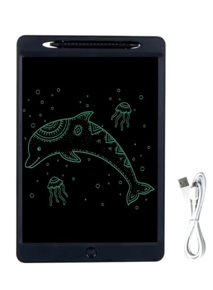 Prime Rechargeable LCD Writing Tablet 11.5 Inch Handwriting Drawing Tablet Colorful Screen with Stylus Lock Button for Toddler Learning Gifts for and Girls - Black - Image 1