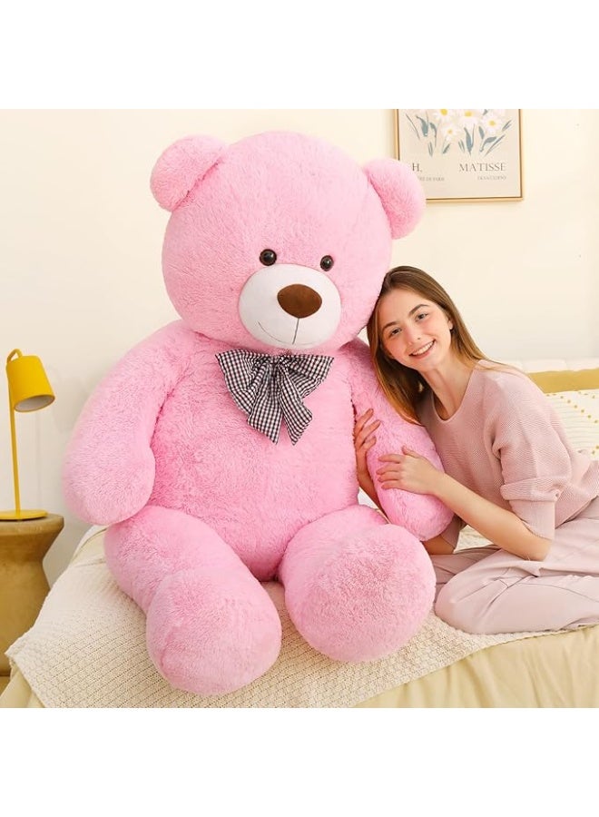DUNISO 140cm Giant Cute Teddy Bear, Xxl Size, Soft And Cute Plush Bear, Suitable For Gifts For Girls, Girlfriends Or Mothers (Pink) - Image 3