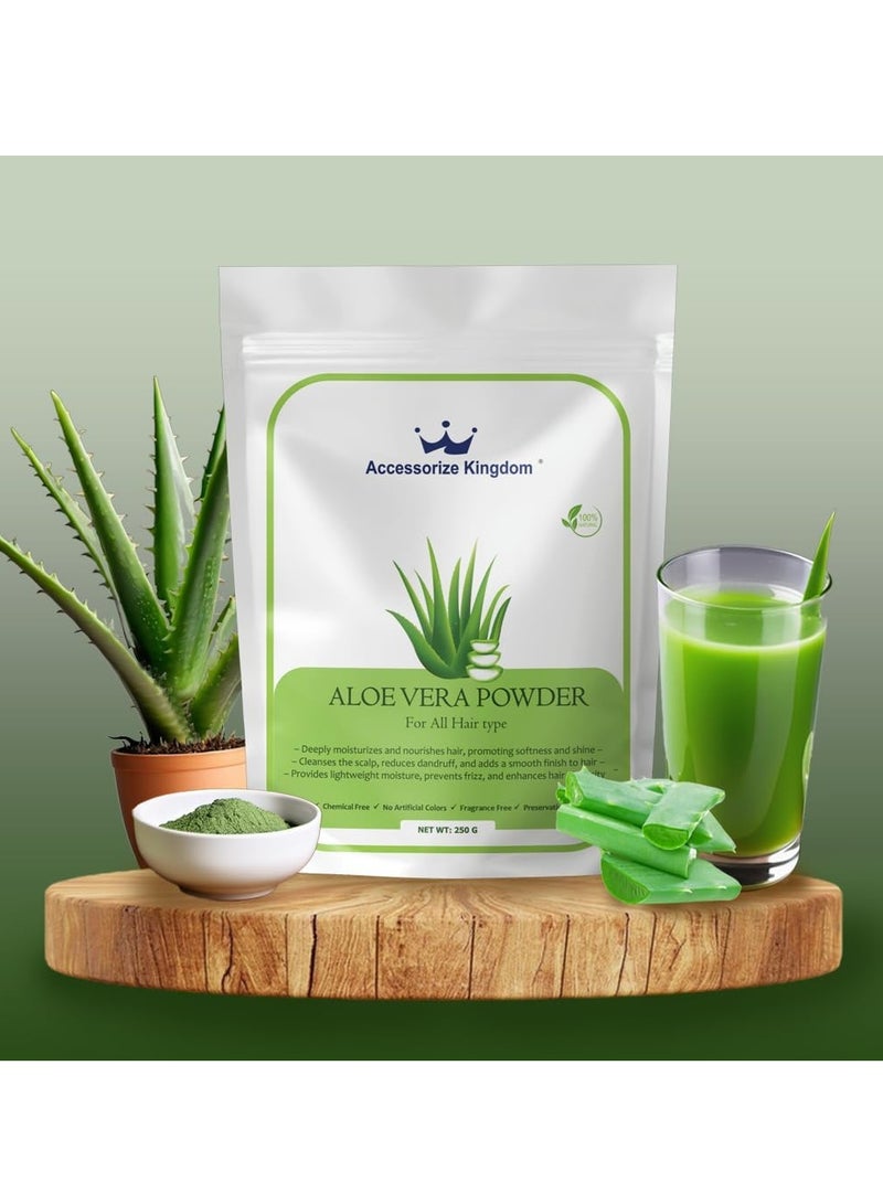 مملكة الإكسسوارات مسحوق الصبار (250 جم) - طبيعي 100٪ | مناسب للشعر والبشرة | يرطب فروة الرأس ويقلل من قشرة الرأس ويغذي البشرة | يهدئ التهيج ويضيء ويرطب | خال من المواد الكيميائية - Image 3