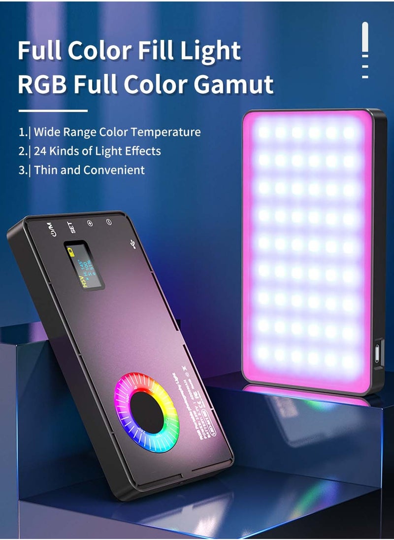 LEOKOR RGB Video Light,360° Full Color,Built-in 4000 mAh Battery,24 Lighting Effects,Photography Fill Light,Portable LED Camera Light  - Image 2
