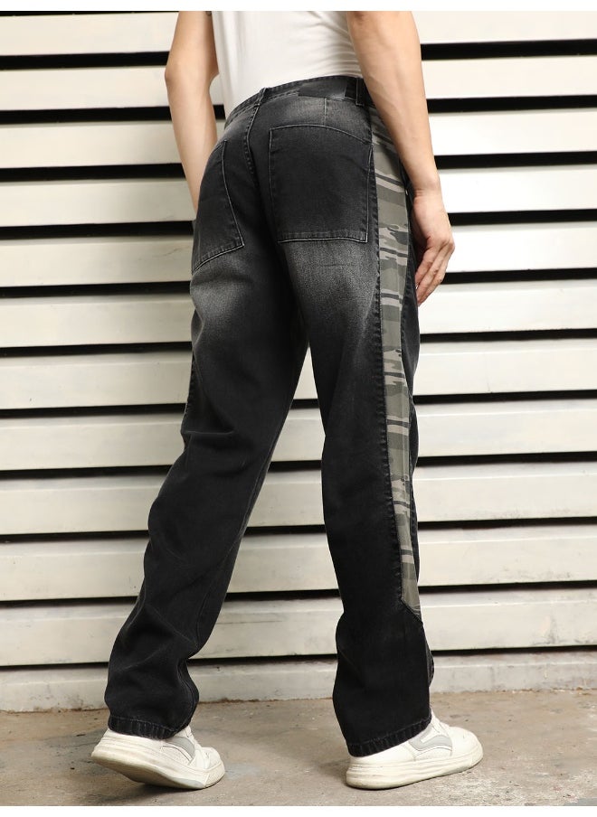 HIGH STAR - Men's Black Straight Fit Jeans - Sleek and Modern Denim - Image 1