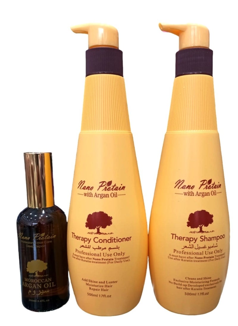 Shampoo 500 ml  Conditioner 500 ml and Serum 100 ml With Argan Oil - pzsku/Z643800368EA44B136734Z/45/_/1732628825/96fde81c-03e0-4fb2-8d1b-6021da54ddde