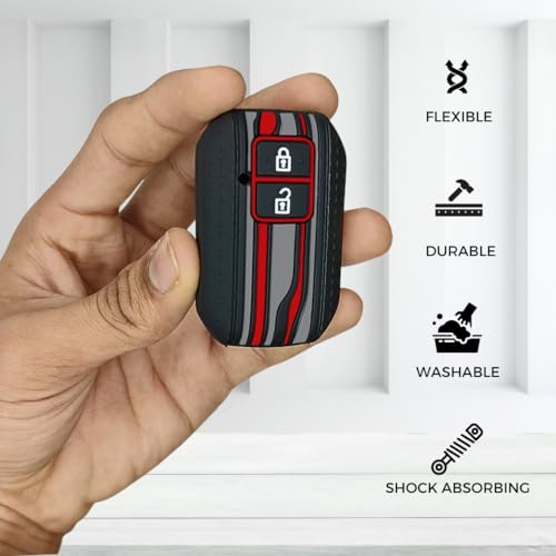 KEYCEPT Tristar Silicone Key Cover Compatible for Toyota Glanza, Rumion & Toyota Urban Cruiser Taisor, Urban Cruiser Hyryder 2 Button Smart Key. (Black) - Image 5