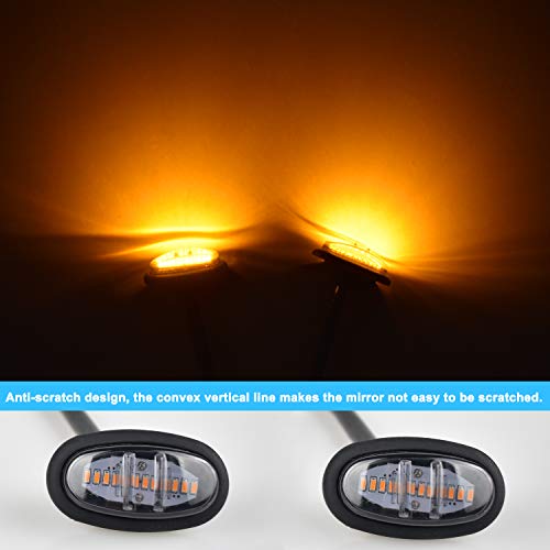 Boigoo Front Fender Flare Light Compatible with Ford F150 Raptor F150 F250 F350, Trucks/Pickup Side Marker Lights - Amber Lights Smoked Lens 12LED Super Bright - Image 2
