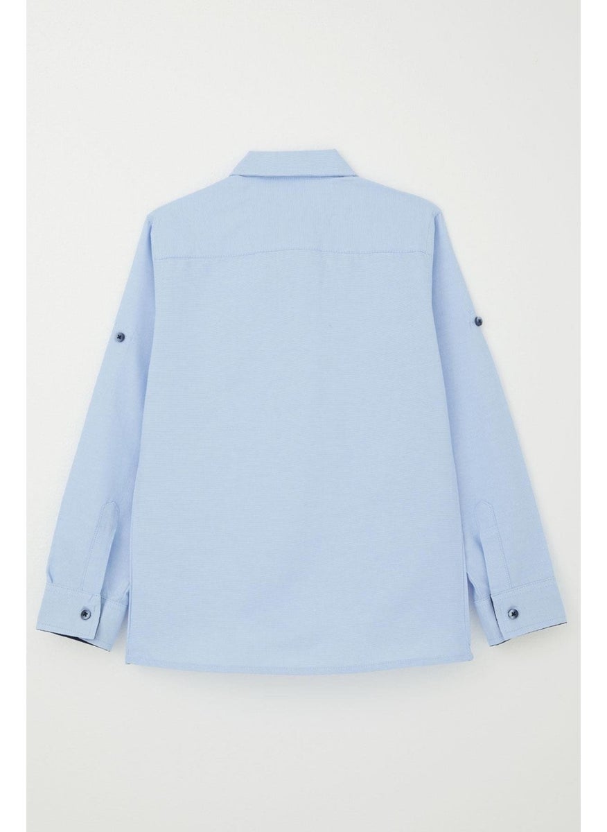 Breeze Boy's Shirt with Bow Tie, Age 8-12, Light Blue  - Image 2