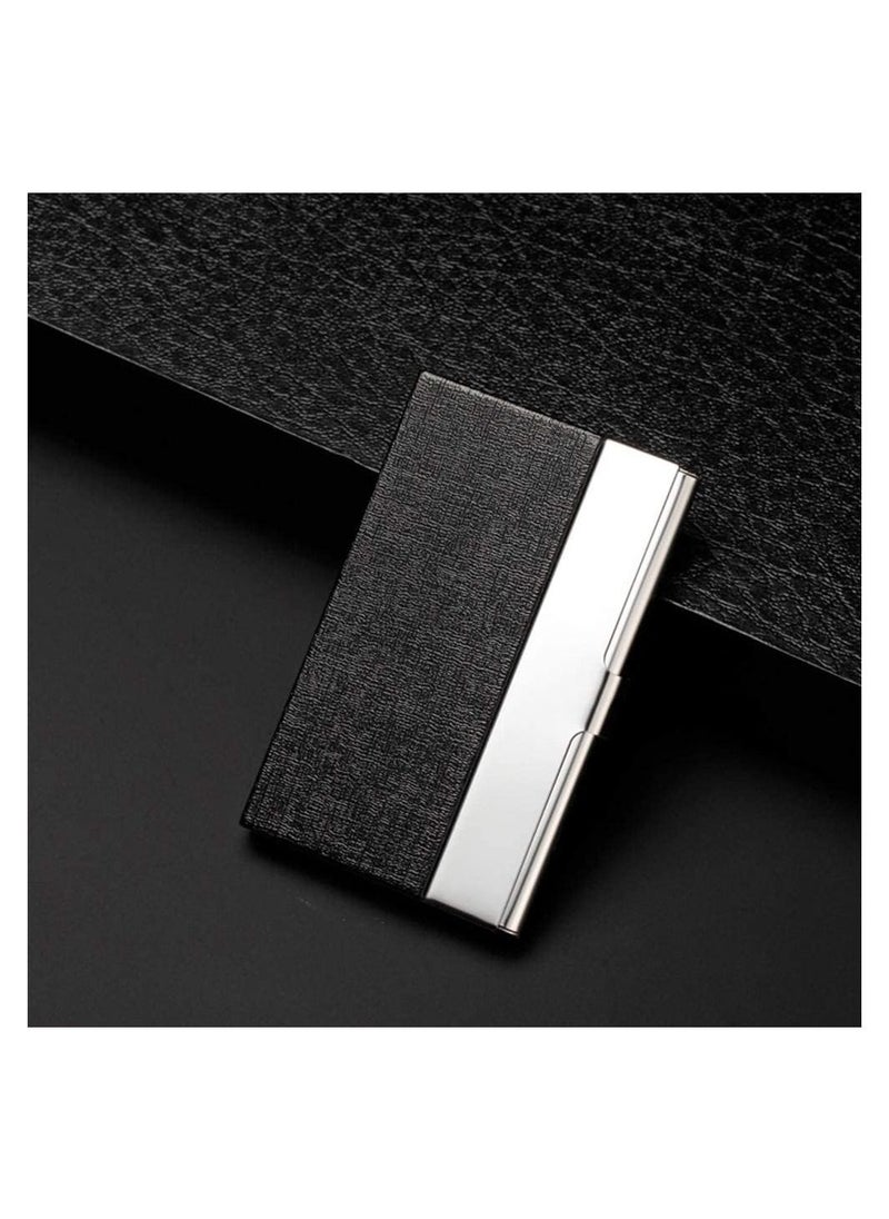 Excefore Business Card Holder Case, Fashion ID Holder Professional PU Leather Business Card Carrier, Wallet Credit Card ID Case for Men & Women Best Gift, 2 PCS  - Image 5