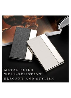 Excefore Business Card Holder Case, Fashion ID Holder Professional PU Leather Business Card Carrier, Wallet Credit Card ID Case for Men & Women Best Gift, 2 PCS  - Image 3