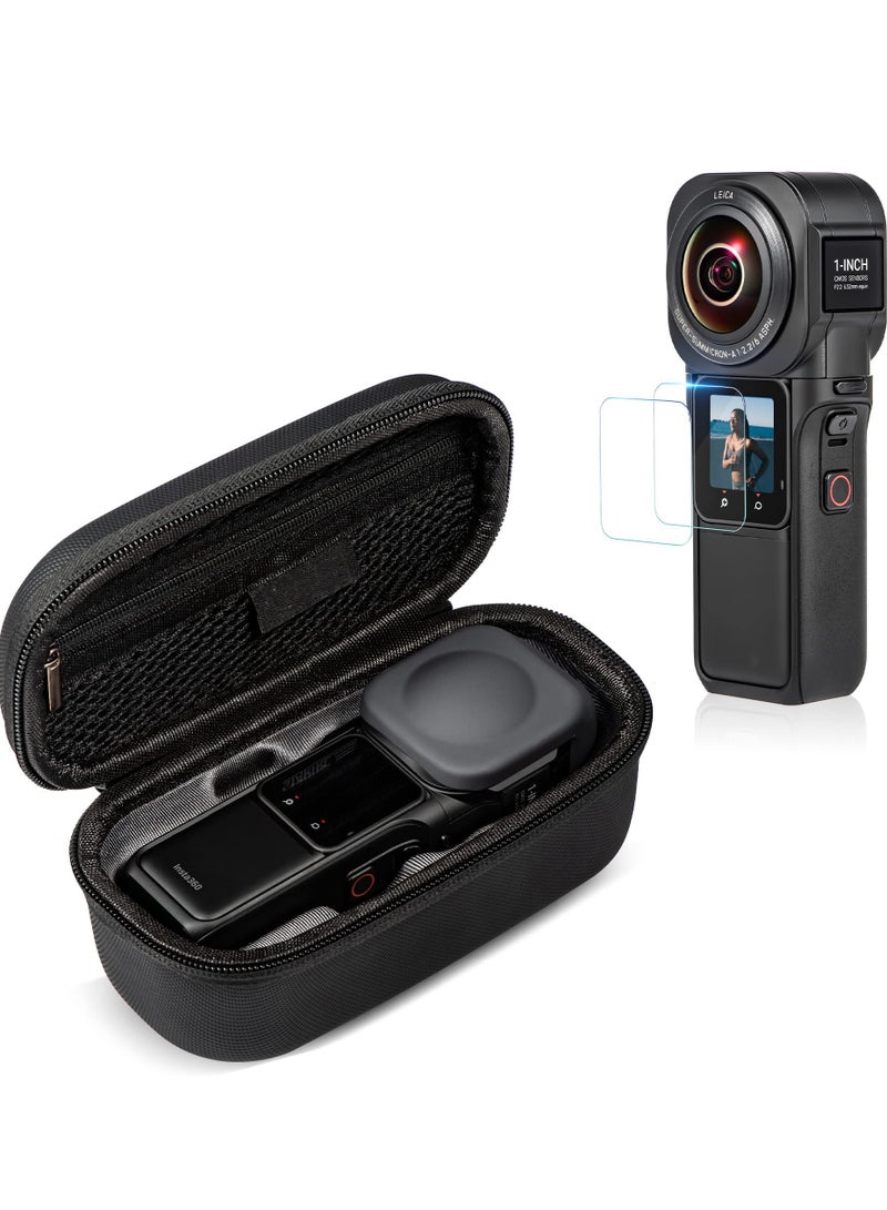 SOLARAE Tomat Camera Carrying Case+Tempered Glass Screen Protector for Insta360 ONE RS Camera - Image 1