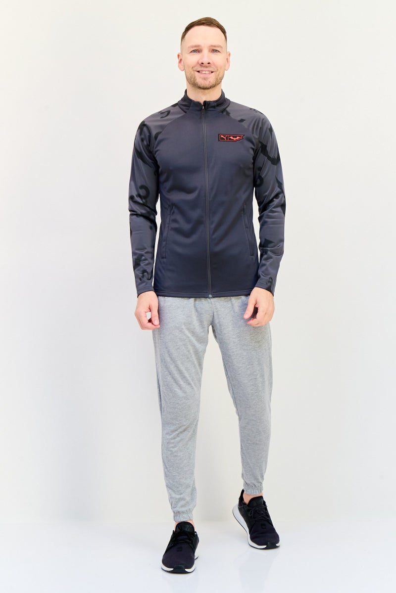 PUMA Men Sportswear Fit Long Sleeve Training Sweatshirt, Dark Grey  - Image 2