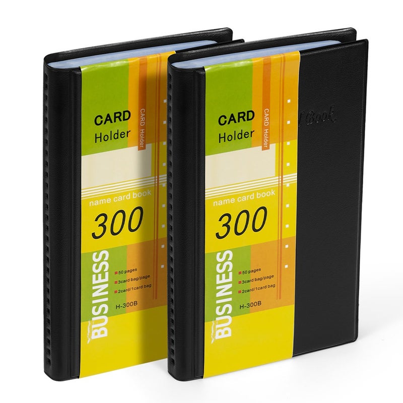 Petutu Business Card Holder Organizer Book - PU Leather, 2 Pack Total For 600 Business Cards - Image 1