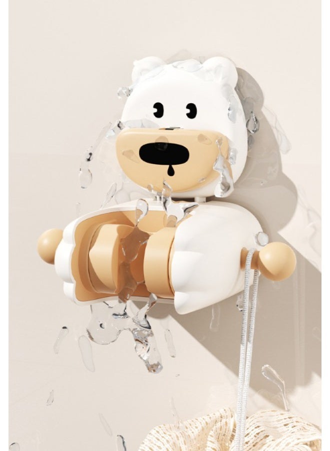 هومستر حامل دش على شكل دب قطبي - مثبت حمام بدون حفر مع حامل رشاش قابل للتعديل للأطفال | مصنوع من مادة ABS فائقة القوة وتحمل 20 رطلاً | مقاوم للصدأ والماء للبيئات الرطبة | مثالي لاستحمام الأطفال/العناية بالحيوانات الأليفة/رؤوس الدش المحمولة | تصميم حيوان لطيف يجعل وقت الاستحمام ممتعاً - Image 4