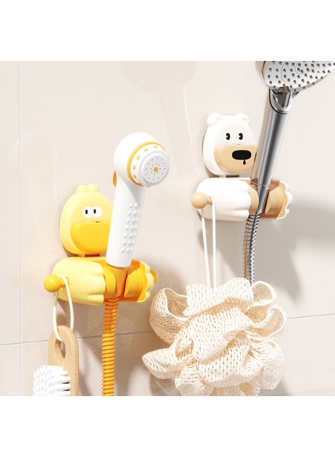 هومستر حامل دش على شكل دب قطبي - مثبت حمام بدون حفر مع حامل رشاش قابل للتعديل للأطفال | مصنوع من مادة ABS فائقة القوة وتحمل 20 رطلاً | مقاوم للصدأ والماء للبيئات الرطبة | مثالي لاستحمام الأطفال/العناية بالحيوانات الأليفة/رؤوس الدش المحمولة | تصميم حيوان لطيف يجعل وقت الاستحمام ممتعاً - Image 5