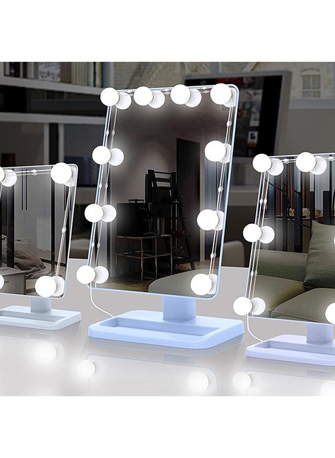 NIBEMINENT Hollywood Style LED Vanity 5000K~6500K Dimmable Dressing Table Mirror Light Bulbs White 0.287kg  - Image 5