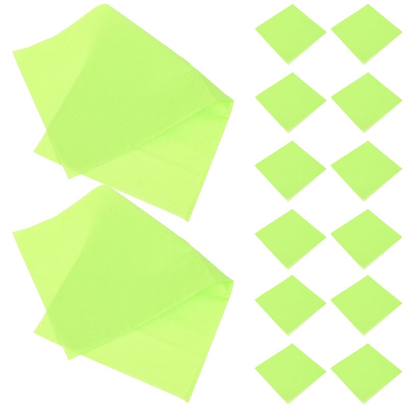 مناديل حفلات مطبوعة مزدوجة الطبقات باللون الأخضر 20 قطعة، للاستخدام لمرة واحدة لحفلات أعياد الميلاد والزفاف والعطلات، وإمدادات الطاولة - Image 2