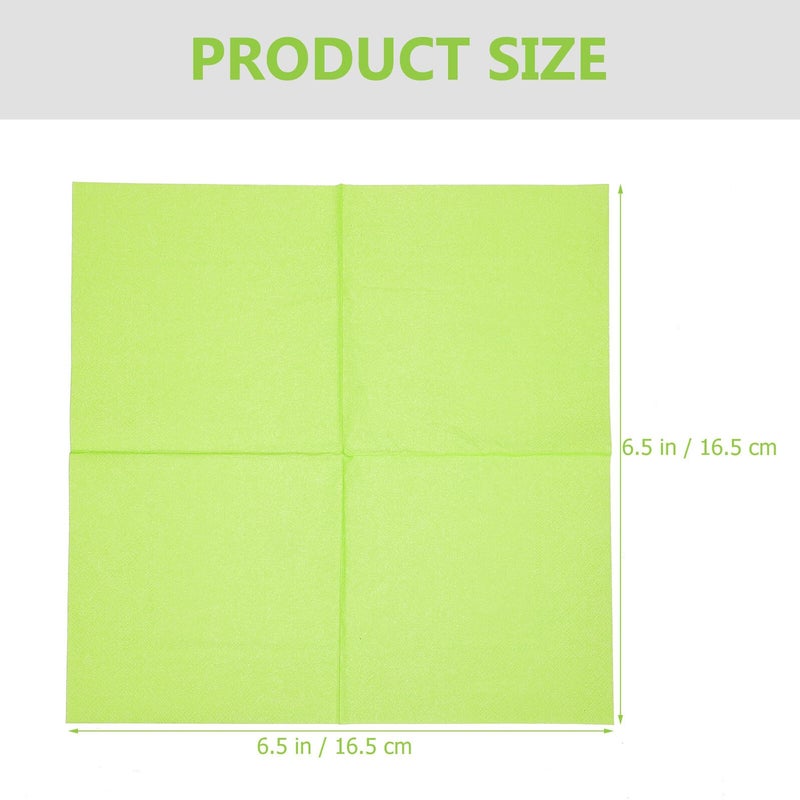 مناديل حفلات مطبوعة مزدوجة الطبقات باللون الأخضر 20 قطعة، للاستخدام لمرة واحدة لحفلات أعياد الميلاد والزفاف والعطلات، وإمدادات الطاولة - Image 3