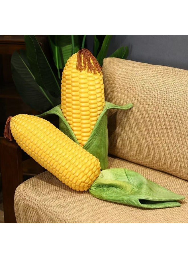 null - Simulation Corn Pillow Plush Toy Doll Rag Doll Children's Doll Holding Sleeping Long Pillow Waist Pillow-Specifications:55cm-Color:Roasted Corn - Image 1