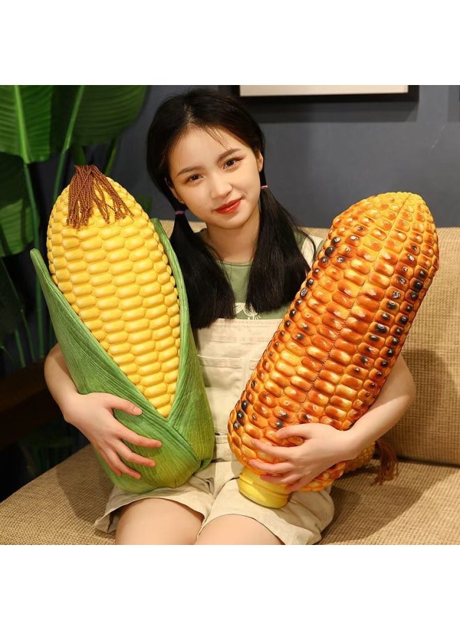 null - Simulation Corn Pillow Plush Toy Doll Rag Doll Children's Doll Holding Sleeping Long Pillow Waist Pillow-Specifications:55cm-Color:Roasted Corn - Image 1