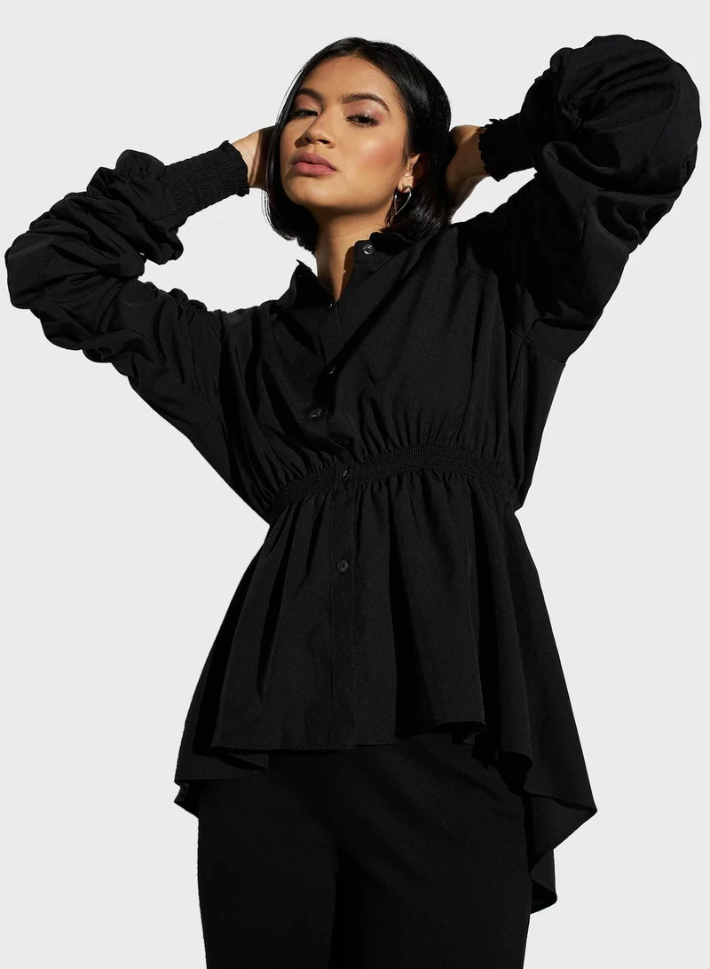 تواكستريمز Button Detail Ruched Top