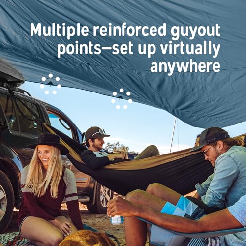Kelty Noah’s Tarp Sun Shelter and Multi-Use Awning Rainfly, Portable Canopy UV Protection, Waterproof + Durable, 3 Sizes for Customized Pitch (12ft) - Image 3
